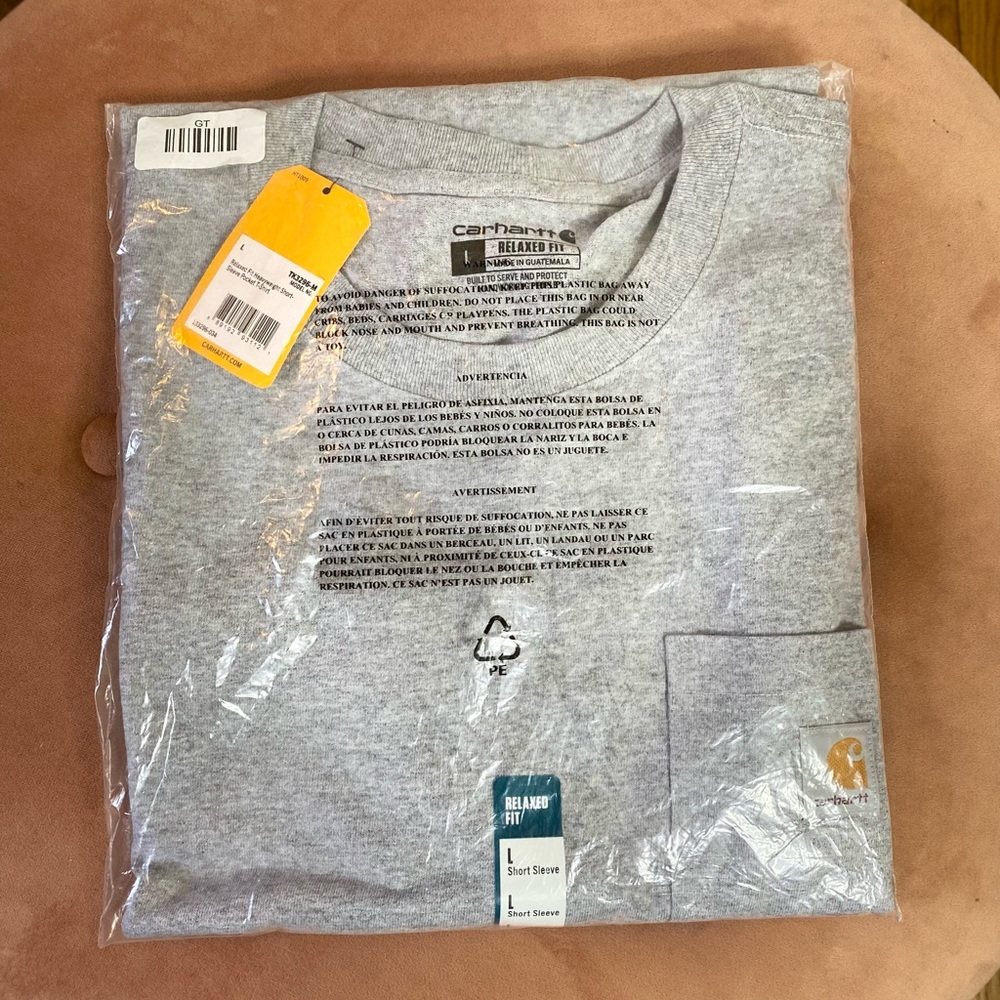 Carhartt relaxed fit heavyweight short sleeve pocket T-shirt size large - Picture 6 of 7